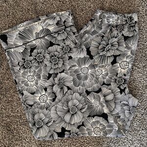 Express Monochrome Floral Pattern Pants